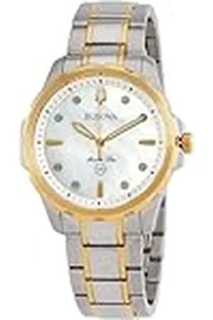 BULOVA Analoog automatisch dameshorloge met roestvrijstalen armband 98P227, , Klassiek
