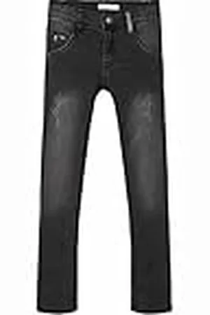NAME IT Jongens nittrap Skinny Dnm Pant Nmt Noos jeans, Grey (Dark Grey Denim), 110 cm