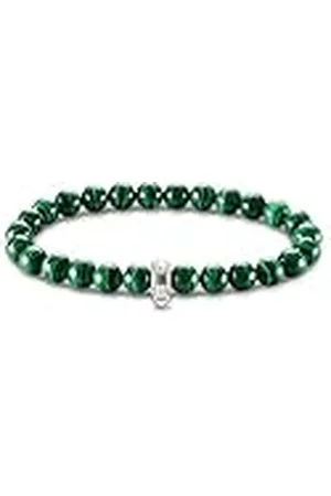 Thomas Sabo Perlenarmband für Damen mit grün imitierten Malachit, X0284-475-6-L15