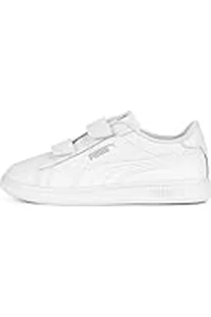 PUMA Smash 3.0 L V Ps Sneakers voor kinderen, uniseks, Wit Cool Light Gray, 35 EU