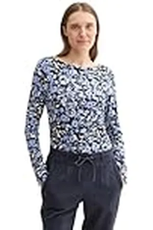 TOM TAILOR T-shirt met lange mouwen voor dames, , 3XL
