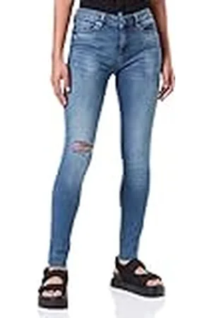 Moschino Moschino Dames Skinny Broek in Superstretch met Back Tag-Jeans, , 32 NL