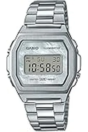 Casio Uniseks digitaal kwartshorloge met roestvrijstalen armband A1000D-7EF, , armband