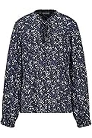 Gerry Weber Dames 860041-31429 Blouse, zwart/blauw print, 38