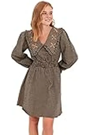 Trendyol Frau Jung Mini Skater Regular Fit geweven stof jurk, , 40