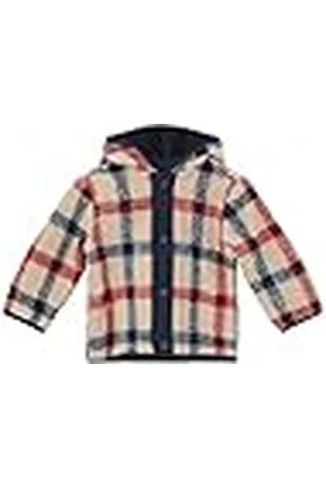 QS by s.Oliver Baby - jongens geruite jas van teddypluche, , 80 cm