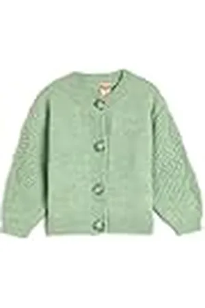 Koton Babygirls gebreide oversized lange mouwen knoopsluiting ronde kraag cardigan sweater, , 18-24 Maanden