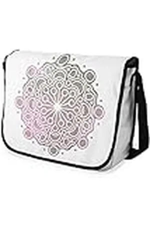 Bonamaison Digitaal bedrukte Messenger schooltas met zwarte riem voor studenten, crossbody tas, koerierstas, schoudertas voor kinderen, meisjes, jongens, maat: 29x36 cm