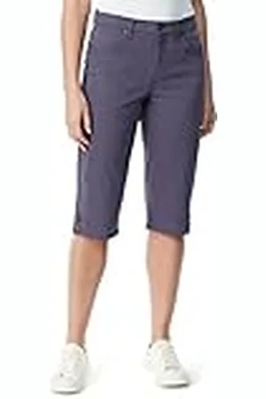 Gloria Vanderbilt Kala Mr Skimmer Shorts, Graystone-zoom met knoop, 40 voor dames, , 38
