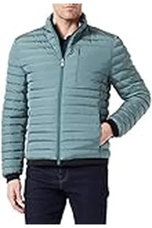 Geox Heren M Genova Jacket, Silver Pine/Black, 50, , 50
