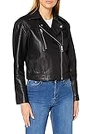Marc O’ Polo Leren jas, bikerstijl, kort.