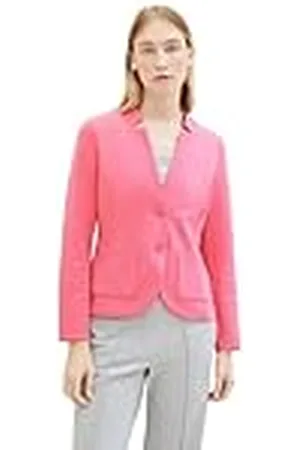 TOM TAILOR Basic Ottomaanse blazer voor dames met zakken, , XS