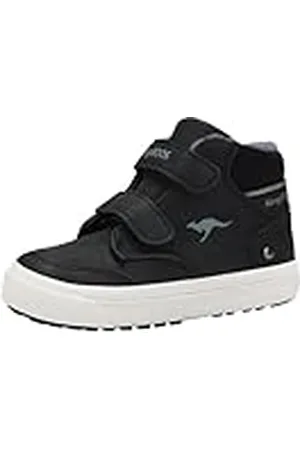 KangaROOS Jongens Unisex kinderen KAVU Primo V sneakers, Jet Black/Steel Grey, 21 EU, , 21 EU