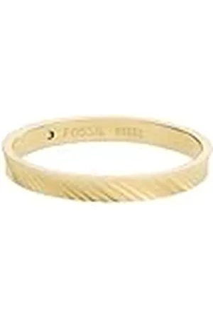 Fossil Harlow gouden roestvrijstalen ring voor dames, JF047567107, Roestvrij staal, Geen edelsteen