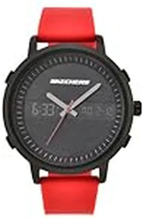 Skechers Horloge voor heren, Anadigi uurwerk met siliconen, leren of roestvrij stalen band, ,48MM