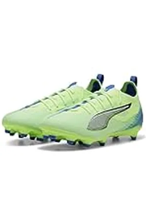 PUMA Ultra 5 Pro Fg/Ag Jr voetbalschoen voor kinderen, uniseks, Fizzy Apple Wit Bluemazing, 5 UK