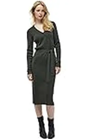 Peppercorn Vrouwen Tana Wrap Jurk 1, Beluga Green, L