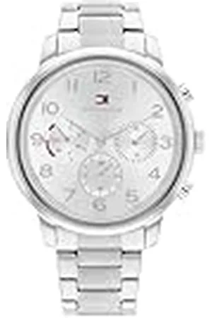 Tommy Hilfiger Analoog multifunctioneel kwartshorloge voor dames met zilveren roestvrijstalen armband - 1782523, , armband