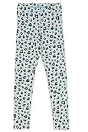 Green Cotton Leo leggings voor meisjes, , 110 cm (Slank)