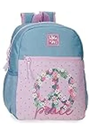 Roll Road Peace Rugzak, aanpasbaar, meerkleurig, 27 x 33 x 11 cm, polyester, 9,8 l, Meerkleurig, Eén maat, Verstelbare rugzak