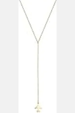 Elli Halsketting zilver 925 verguld 24K driehoek vliegtuig hanger Y-ketting dames sieraden geschenken voor vrouwen meisjes mama vriendin zilveren ketting lengte 40 cm, 40 cm, Facetgeslepen, Geen