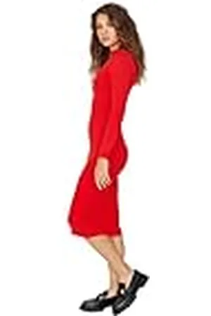 Trendyol Woman Midi Bodycon Crew Neck Knitwear Jurk voor dames, , M