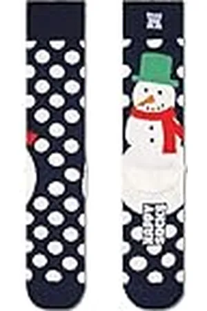 Happy Socks Jumbo Sneeuwman Crew Sokken - Navy (UK, Alpha, M, L, Regular, Regular, Navy), , Medium-Large