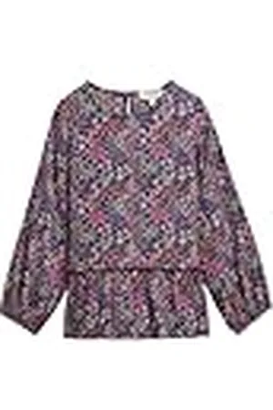 TOM TAILOR Meisjesblouse met volant en bloemenpatroon, , 104-110