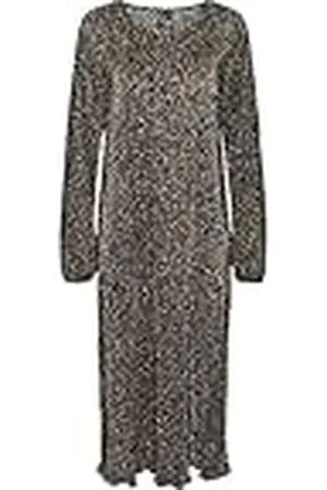 Pieces® Pcjohanne Ls Midi-jurk met ronde hals voor dames, , XL