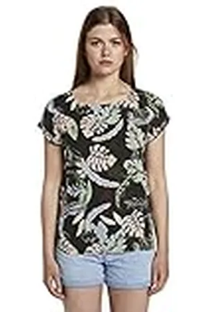 TOM TAILOR Dames Tuniekblouse met korte mouwen en rugdetail 1018683, , XS