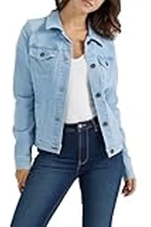 Wrangler Stretch denim jas voor dames, Lichtwasbaar, M