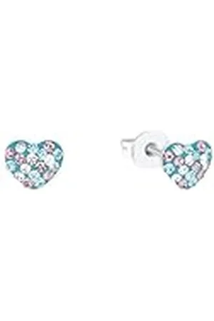 Prinzessin Lillifee Oorknopjes 925 sterling zilveren meisjes kinderoorbellen, met preciosa, 0,6 cm, zilver, hart, geleverd in sieradengeschenkverpakking, 2036427