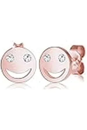 Elli Oorbellen Dames Oorsteker Gezicht met Kristal in 925 Sterling Zilver
