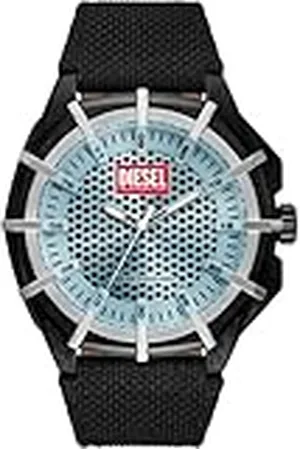 Diesel Horloge met montuur voor heren, Kwartsuurwerk op zonne-energie met Siliconen, roestvrij stalen of leren band, , 51MM