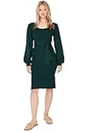 Trendyol Dames Midi Bodycon Slim Knitwear Jurk, Emerald, L
