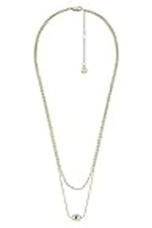 Fossil Dames Sutton gouden roestvrij stalen ketting, JF04792710, Length: 410mm+50mm, Roestvrij staal, Geen edelsteen