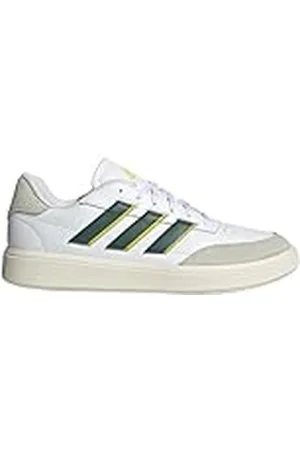 adidas Heren Courtblock Shoes, Cloud white/Green/utility yellow, 40 EU
