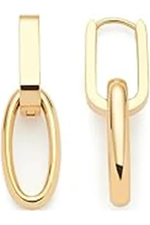 Leonardo Leonardo Jewels Creole Mathilde, 024268, 1 paar klapoorbellen van goudkleurig roestvrij staal, kettingschakel-hangers, chunky ketting, damessieraden, cadeau, cadeau, Eine Grösse, Roestvrij staal, Geen