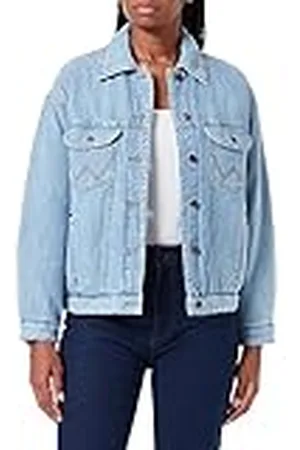 Wrangler Padded Trucker Denim Jacket voor dames, , XXL