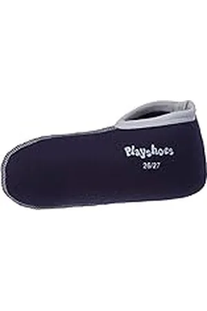 Playshoes Unisex Kids Stiefel-socken warme rubberen laarzen sokken, Navy Grijs Katoen, 28/29 EU