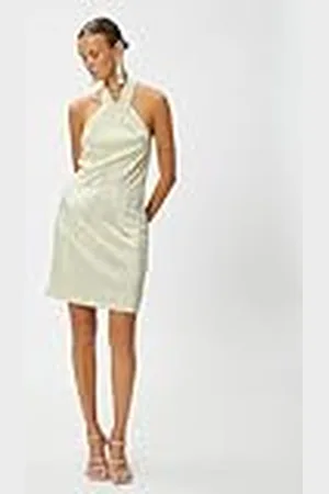 Koton Dames geplooide Mini Jurk Halter Neck, , L