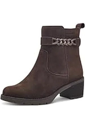 Tamaris Comfort EasyStretch en Duo-TEX enkellaarzen voor dames, mocca suède, 39 EU, , 39 EU