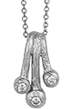 ORPHELIA Dameshanger met ketting 925 geborsteld zirkonia wit rond geslepen - ZH-4847, Sterling , Zirkonia