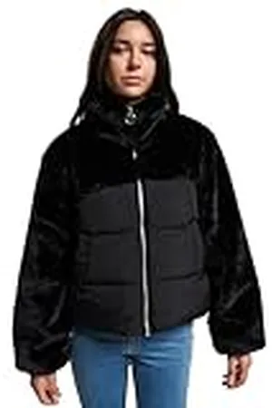 ONLY Bestseller A/S ONLWANJA FUR Puffer Mix Jacket CC OTW jas, zwart, XS, , XS