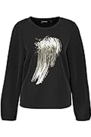 Taifun Dames 271060-16422 T-shirt, zwart patroon, 34