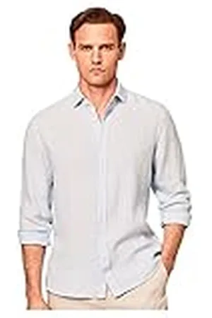 Hackett Herenkledingstuk geverfd linnen K-shirt, , 3XL