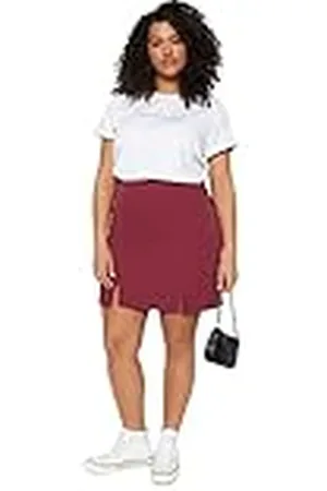 Trendyol Vrouwen potlood geweven plus grootte rok, , 40