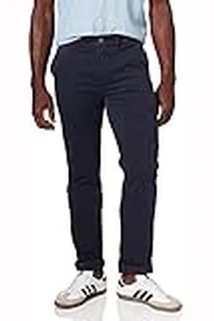 7 for all Mankind Slimmy Chino Tap. Luxe Performance Sateen Navy broek voor heren, , 28W x 30L