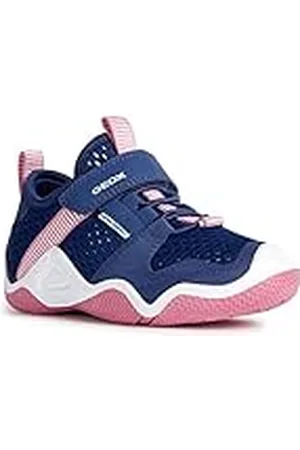 Geox J Wader Girl Moccasin, Navy/Fuchsia, 24 EU, , 24 EU