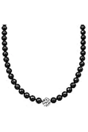 Elli Dameshalsketting ornament edelsteen ketting 925 onyx zwart - 0103240215, Facetgeslepen, Onyx